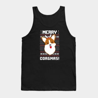 Merry Corgmas Christmas Sweater Corgi Christmas Gift Tank Top